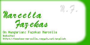 marcella fazekas business card